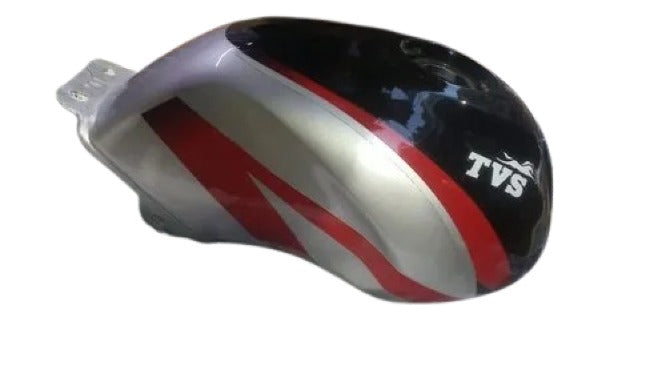 TVS Petrol Tank (White, Black & Red)