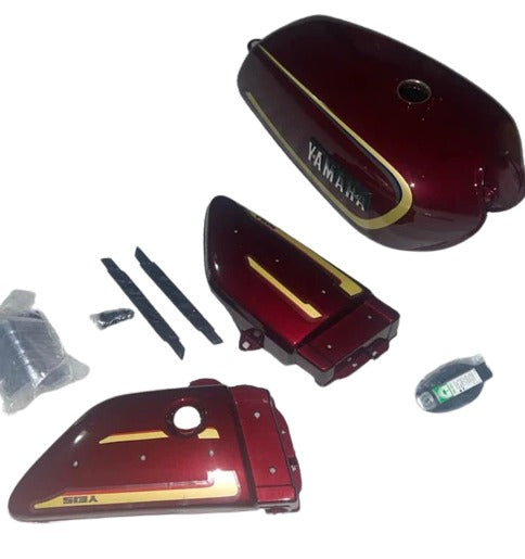 YAMAHA RX135 FUEL TANK / SIDE PANEL SET &  Locks ( Red Color )