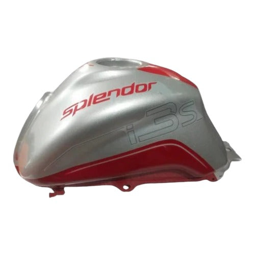 Hero Splendor Petrol Tank iSmart 110 | i3s | Silver & Red