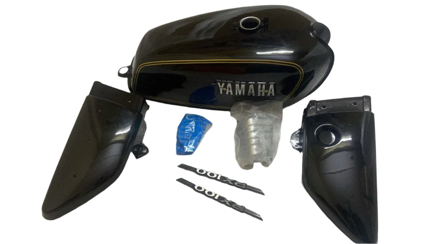 YAMAHA RX100 FUEL TANK , SIDE PANEL WITH KITS (BLACK)