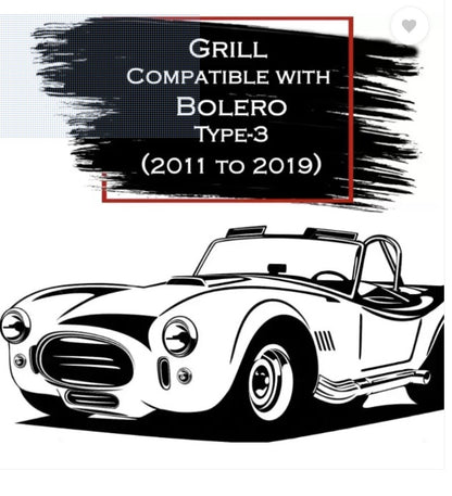 SNTP Range Rover Style Front Grille For Mahindra Bolero Type3 (2011-2019)Black Mahindra Bolero Range Rover Front Grill For (2011-2019) Model Car Grill Cover  (Plastic Mahindra Bolero)