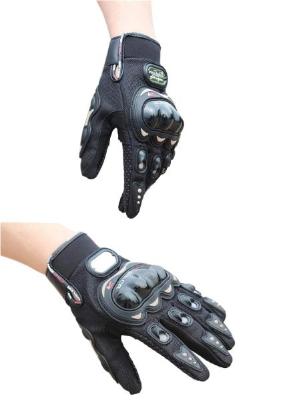 SPORT BLACK  MOTORCYCLE RIDING GLOVES FOR MEN Full Finger