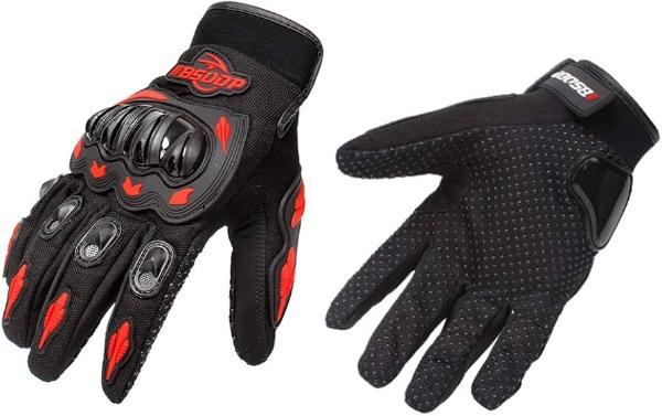 BIKE KIT MOTORCYCLE RIDING GLOVES FOR MEN Full Finger (Black)