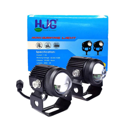 HJG Mini Driving Fog Lights 40W Dual Colour For universal Motorcycle/Scooters/Cars/Jeeps