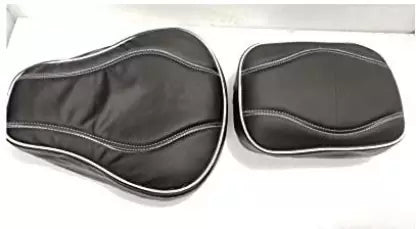 Stylish Seat Cover Black for Royal Enfield Classic , Classic Desert Storm. Split Bike Seat Cover