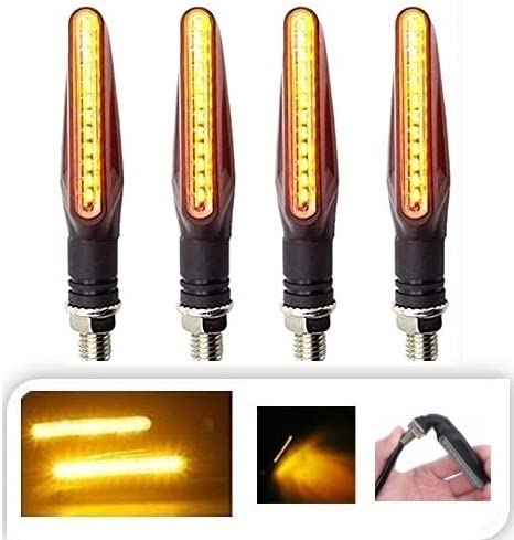 ELTRON TURBO ELT897 Original Waterproof SMD KTM Style Indicators 9 Led High Bright Universal for All Bikes Models Turn Signal Lights Motorcycle (Amber, Pack Of 4)