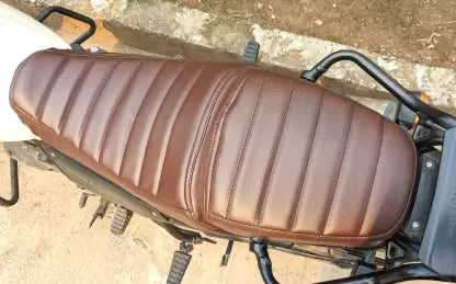 AUTOLEO HIMALAYAN BROWN SEAT COVER Split Bike Seat Cover For Royal Enfield NA