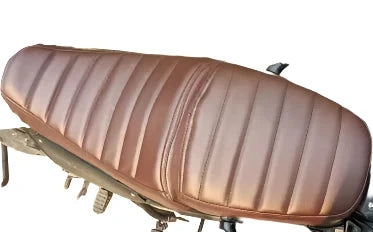 AUTOLEO HIMALAYAN BROWN SEAT COVER Split Bike Seat Cover For Royal Enfield