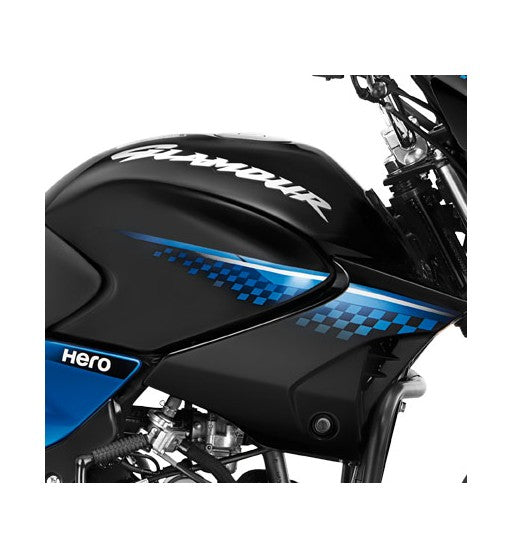 Hero Glamour Petrol Bike Fuel Tank  ( Black/Blue )