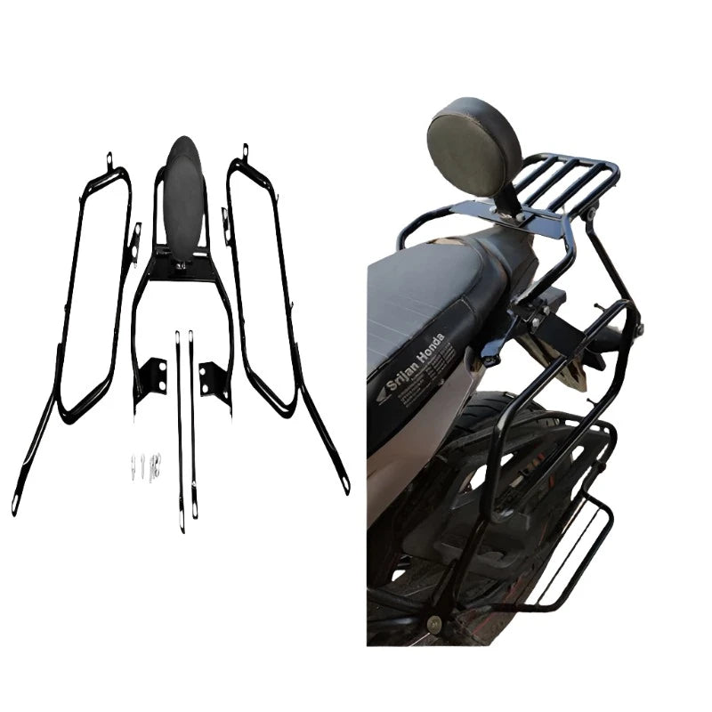 Combo For Dominar (Back Rest With Carrier + Saddle Stay)