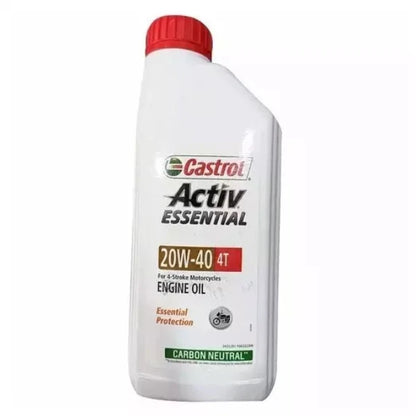 Castrol ACTIVE ESSENTIAL Mineral Engine Oil - 900 ml | High-Performance Engine Oil for Motorcycles and Scooters | Essential Protection and Smooth Engine Performance