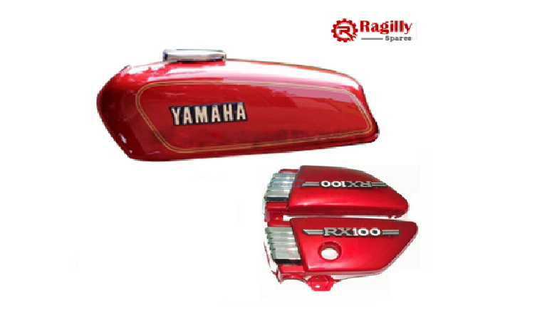 YAMAHA RX100 RX135 FUEL TANK COMPLETE BODY KIT/SIDE PANEL SET (Red)