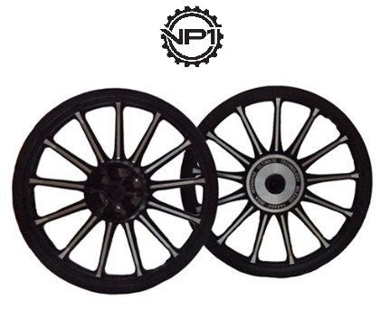 19-inch Black Alloy Wheel for Royal Enfield Bullet Standard-350 (1 Piece)