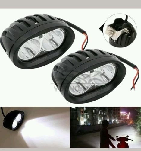 Ragilly 2Pcs Bike Cree Led Smd Fog Lamp Lights Spot For-Royal Enfield Classic