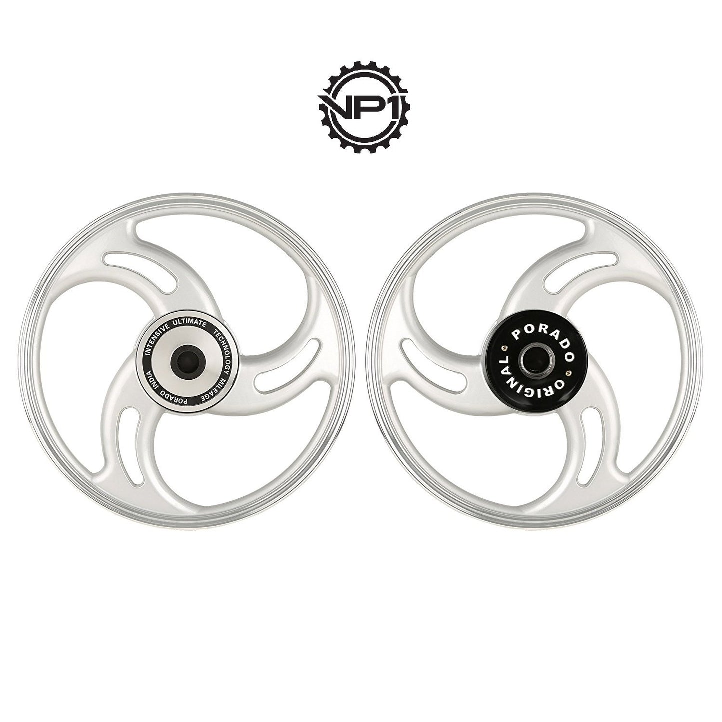 3 Cross Open Silver Alloy Wheels (Set of 2)