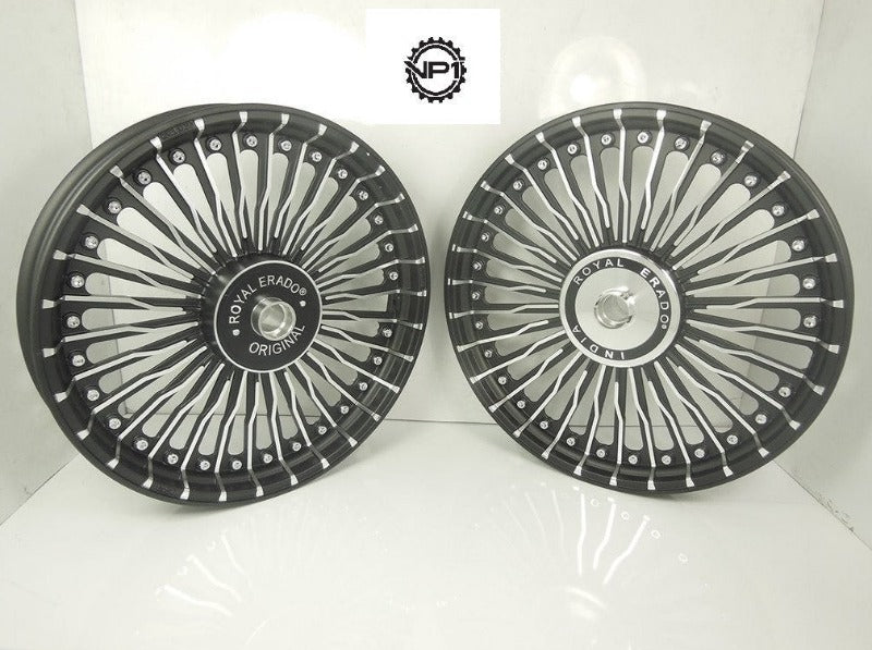 30 spoke alloy wheel with silver rivit for Royal enfield classic