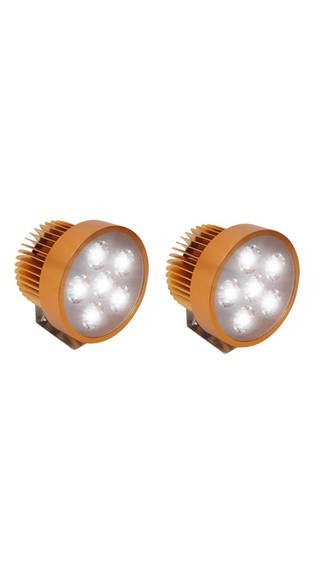 6 LED Round Aux White Light for Bike