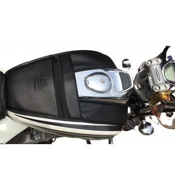 Bajaj Avenger 150/160/180/220 Cruiser Waterproof and Scratch Proof Tank Cover Bag with Small Pockets (Black)