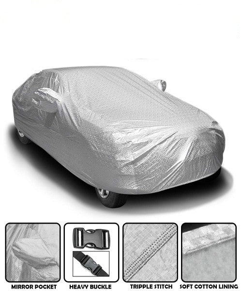 Waterproof and Heat Resistant Metallic Silver Mirror Pocket Car Body Cover for BMW 7 Series with Soft Cotton Lining
