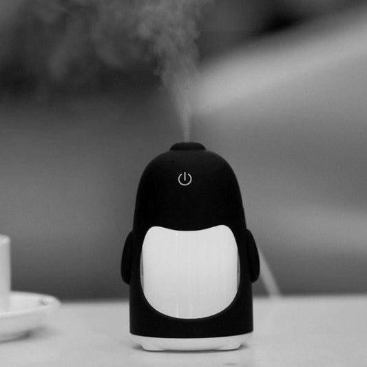 Penguin Shaped Cool Mist Humidifiers air Diffuser Humidifier with Led Night Light Colorful Change for Car, Office