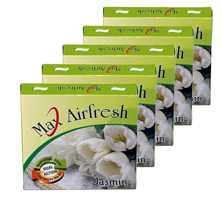 TULMAN Max Airfresh Air Freshener Blocks for Home Car & Office – Fragrance: Jasmin - 5 Pack (375 Gram)