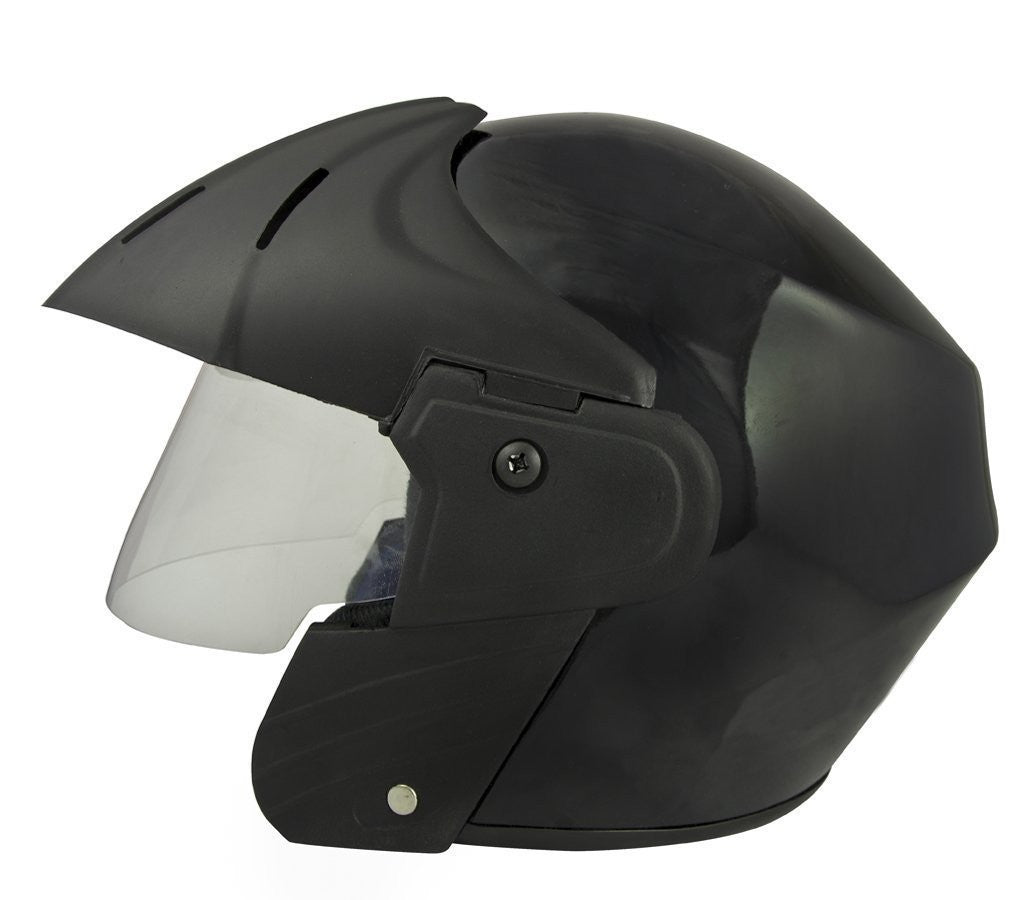 VP1 Benz Power ISI Certified Open Face Helmet Black Glossy Medium