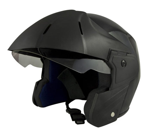 VP1 Medium Open Face Helmet Medium Black Glossy