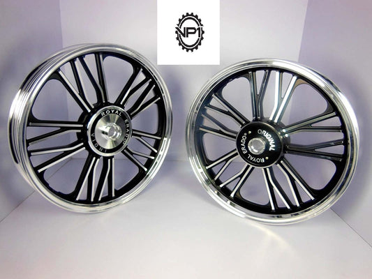 Alloy Wheels for Royal Enfield Electra 19''/19''(Set of 2, Black)