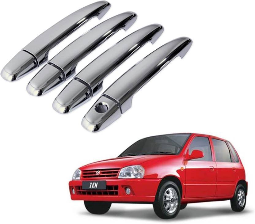 Auto Pearl Premium Quality Car Chrome Latch Cover - Maruti Zen Car Door Handle (Pack of 4)