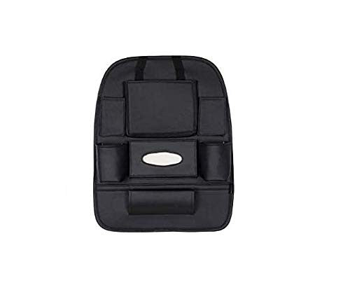 Autofurnish PU Leather 3D Car Back Seat Multi Pocket Storage Organizer Holder (Black)