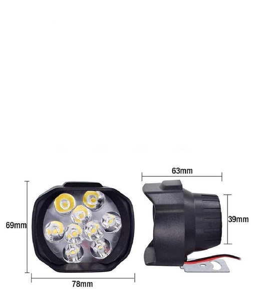 AutoPowerz Imported 9 LED Fog Light for Bikes & car