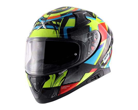 Axor Apex Vivid Black Neon Yellow Helmet