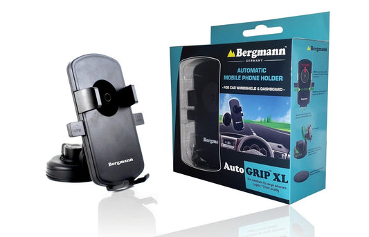 Bergmann Auto Grip Automatic Mobile Holder (XL, Black)