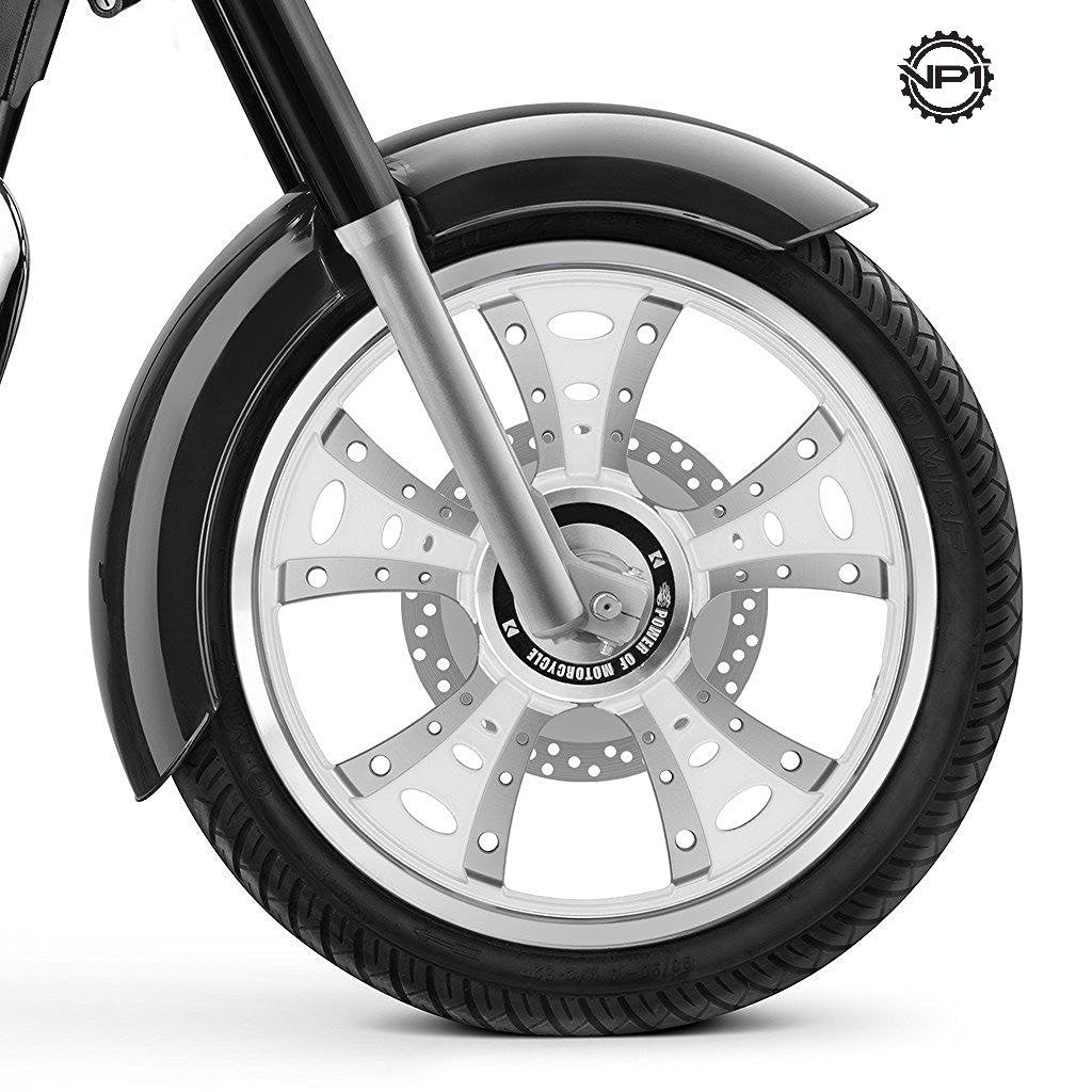 Ragilly Bike Alloy Wheel Set of 2 19/18 Inch Mirag White CNC-Royal Enfield Classic Desert Storm