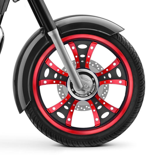 Bike Alloy Wheel Set of 2 19/19 Inch Igneous Red Black-Royal Enfield Thunderbird 350 Type 1