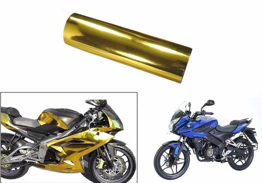Bike Wrap Sheet Golden Chrome-Bajaj Pulsar 150AS DTS-i