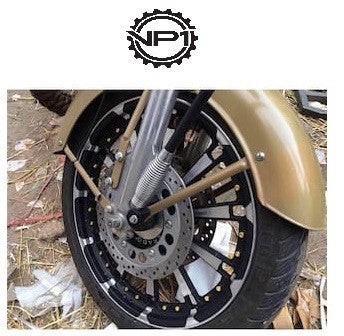 Bikes Classic 11 Spokes Rajputana Black Alloy Wheels Doummy Double Disc