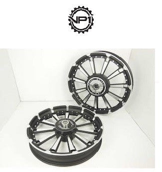 bikes standard drum brake 11 spokes rajputana design black alloy wheels