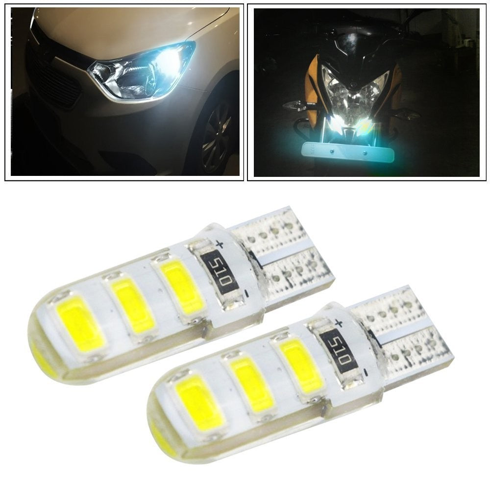 Car / Scooty / Bike High Power Silicone Blue Led Parking Bulbs