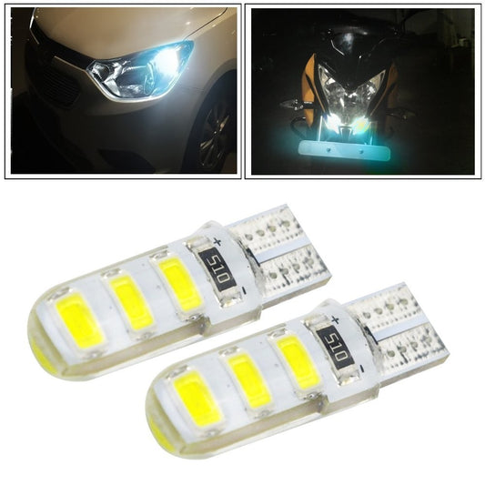 Car / Scooty / Bike High Power Silicone Blue Led Parking Bulbs