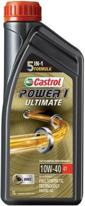 Castrol Power1 Ultimate 10W-40 4T Full-Synthetic Engine Oil (1 L)