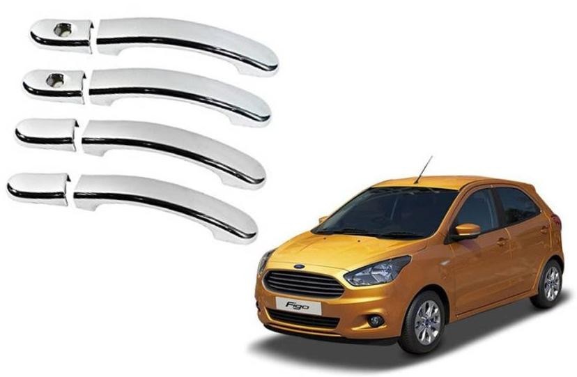Chrome Door Handle Latch Cover - Ford Figo New Ford Car Door Handle (Pack of 4)