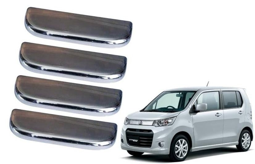 Chrome Door Handle Latch Cover - Maruti Suzuki WagonR Stingray Maruti Car Door Handle (Pack of 4)