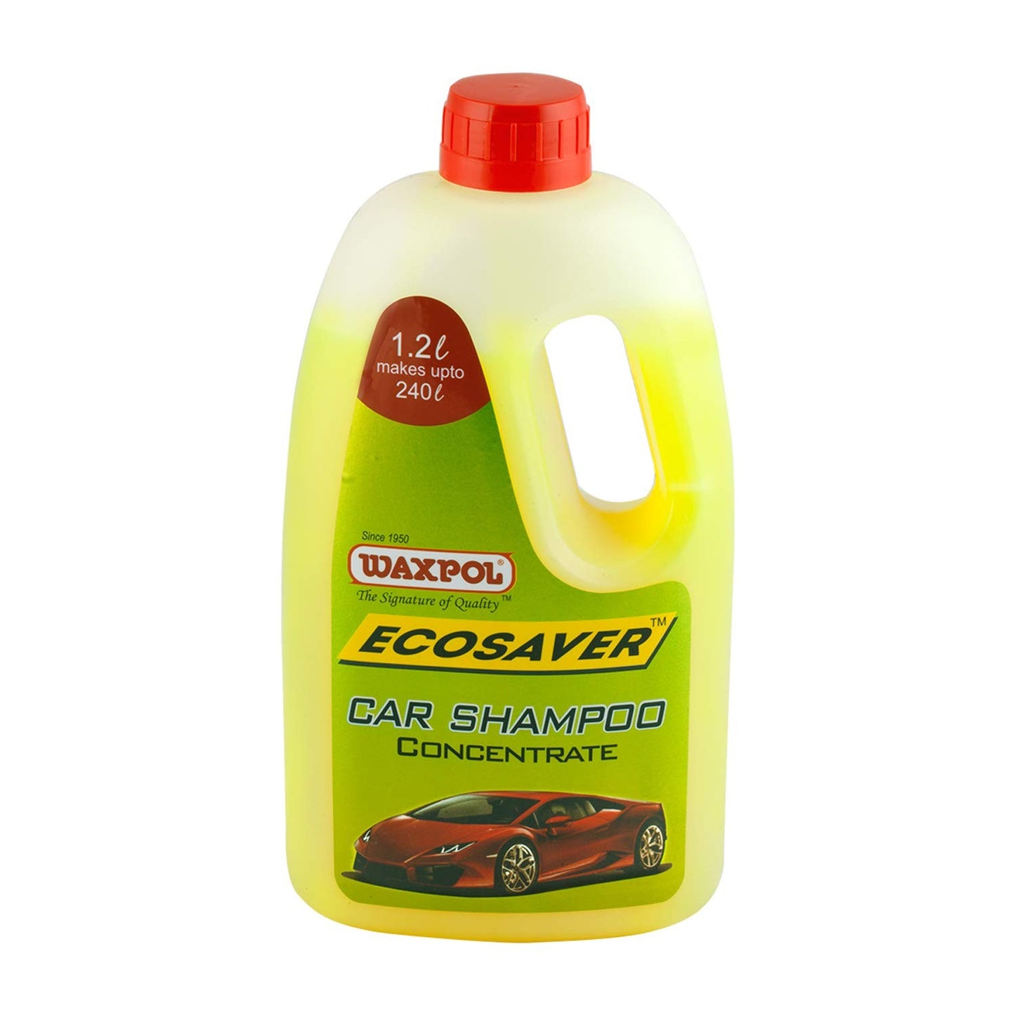 Ecosaver Waxpol Car Shampoo Concentrate - 1-2 L