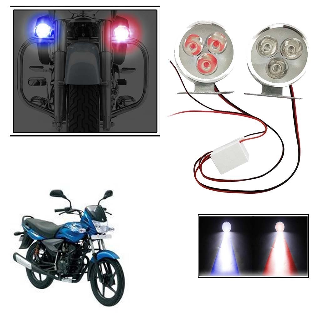 Flasher Red and Blue Brakelight LED Bike Light For Bajaj Platina 100