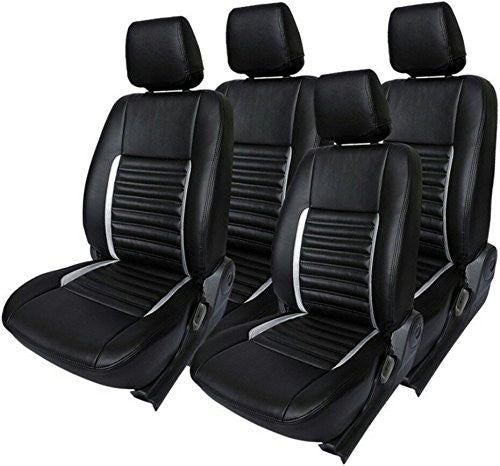 Honda BR-V SARTE 3D Car Seat Cover Designer Front and Back Seat Cover Set for brv (Black)