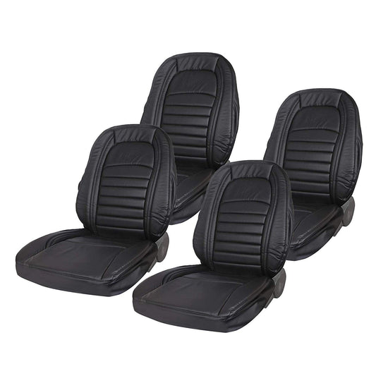 Honda BR-V SARTE 3D Car Seat Cover Designer Front and Back Seat Cover Set for(Black)