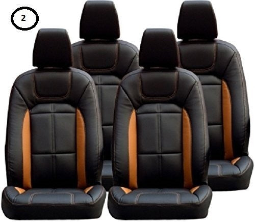 Kwid Khushal Car Seat Cover for Renault Front and Back Car Seat Covers Set with Free Steering Cover