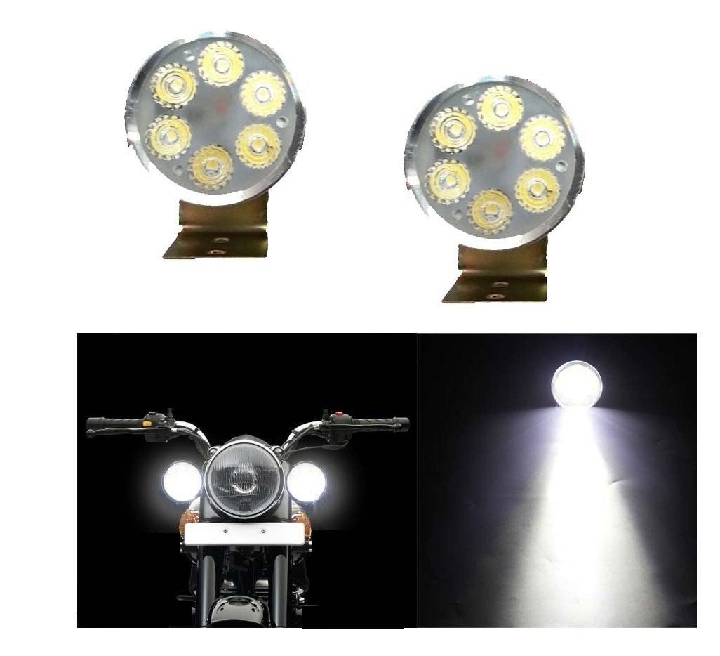 LED Bike Aux Lights White Set Of 2-Hero Super Splendor