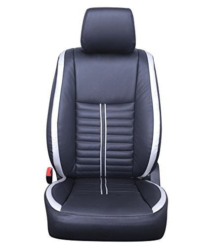 Maruti Swift Art Black and Silver Leatherite Custom Fit Car Seat Covers(2011-2014)